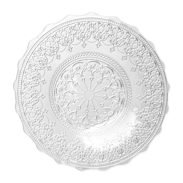 AVET Plato Gourmet Doge - Plato Hondo de Cristal con Relieve Exterior - Diámetro 28.5 cm, Altura 5 cm - Pack de 6 Unidades AVET Plato Gourmet Doge - Plato Hondo de Cristal con Relieve Exterior - Diámetro 28.5 cm, Altura 5 cm - Pack de 6 Unidades